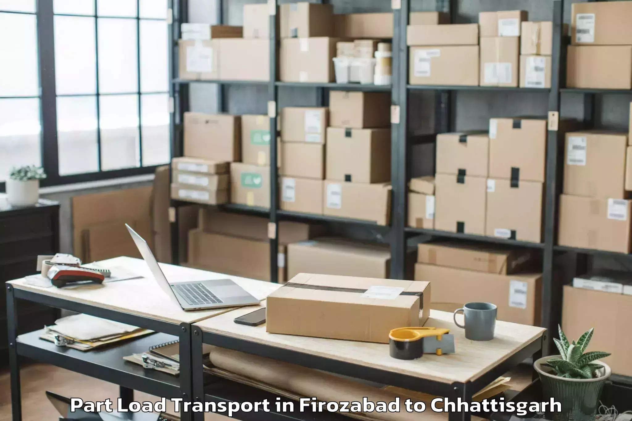 Quality Firozabad to Dharamjaigarh Part Load Transport